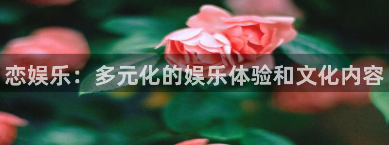 极悦平台官网：恋娱乐：多元化的娱乐体验和文化内容