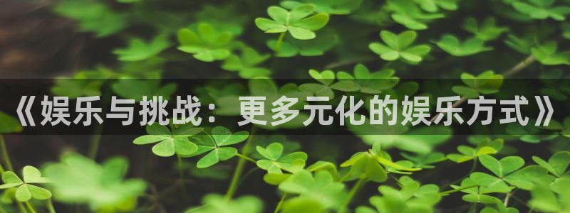 极悦平台体育凯捷平台注册：《娱乐与挑战：更多元化的娱乐方式》
